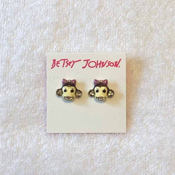 NWT Betsey Johnson Monkey Earrings! - Picture 3 of 3